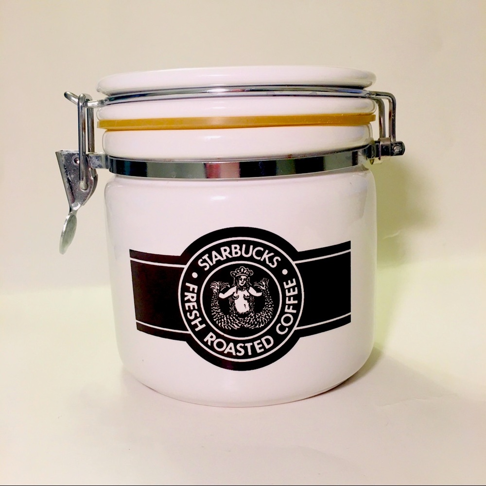 Vintage Starbucks Split Tail Banned Logo Canister